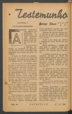 Testemunho anatômico : [Grande novella]