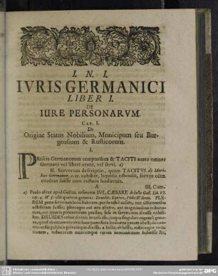 Liber I. De Iure Personarum