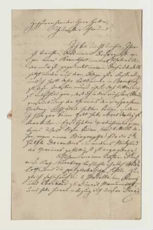 Brief von Johann Georg Gündter an Joseph Heller