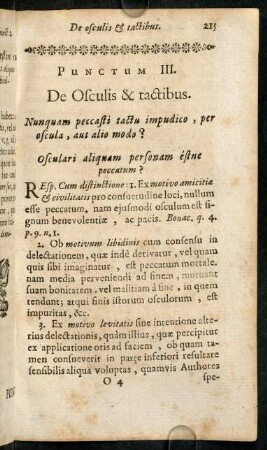 215-219, Punctum III. De Osculis & tactibus.