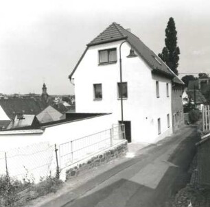 Colditz, Schloßgasse 8. Wohnhaus (18. Jh.). Straßenansicht