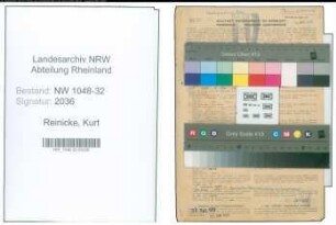 Entnazifizierung Kurt Reinicke , geb. 23.06.1903 (Beamter)