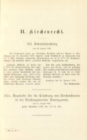 II. Kirchenrecht