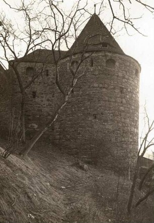 Bautzen. Die Mühltorbastei vom Garten der Tuchfabrik (Nordfront)