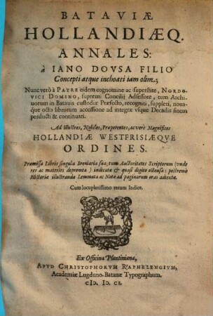 Bataviae Hollandiaeque annales