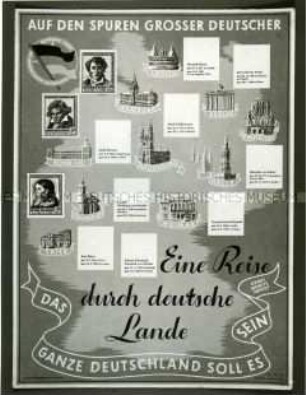 Schmuckblatt mit Spendenmarken und Werbung der Nationalen Front für die deutsche Einheit