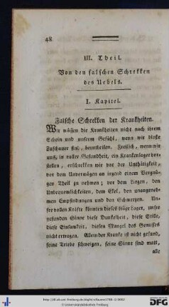 III. Theil. Von den falschen Schrekken des Übels.