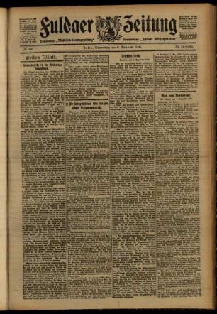 Erste Ausgabe vom Donnerstag, den 06. Dezember 1906.