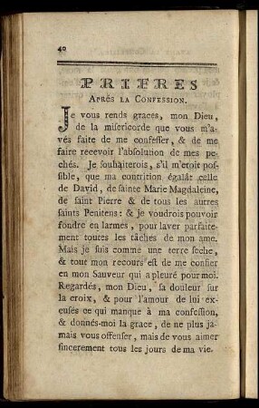 Prieres Aprés La Confession.