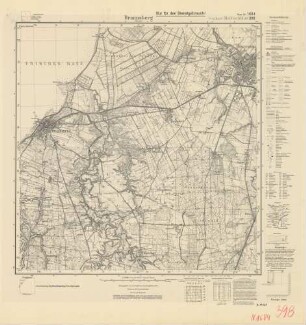 1684 (alte Nr.: 398) Braunsberg (West), Meßtischblatt (4cm - Karte)