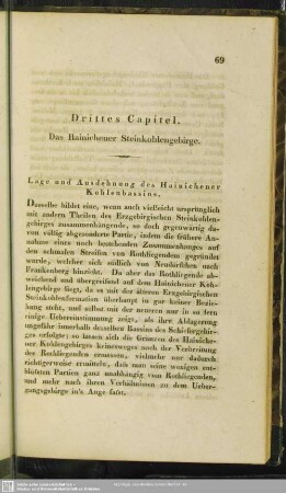 Drittes Capitel. Das Hainichener Steinkohlengebirge
