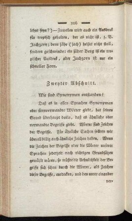 Zweyter Abschnitt. Wie sind Synonymen entstanden?