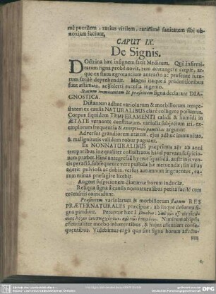 Caput IX. De Signis