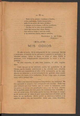 Mis odios