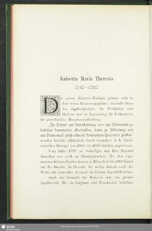 Kaiserin Maria Theresia : 1740-1780