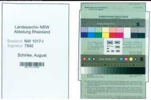 Entnazifizierung August Schinke , geb. 00.00.0000 (Regierungs-inspektor)