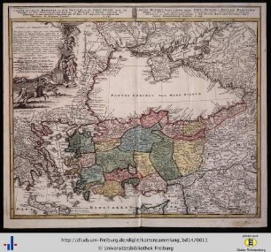 Carte de l´Asie Mineure ou de la Natolie et du Pont Euxin.