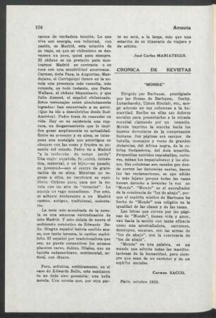 Crónica de Revistas