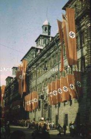 Fahnenschmuck beim Reichsparteitag 1937