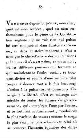 De la Constitution anglaise ; des Elections populaires.