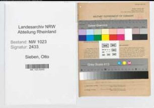 Entnazifizierung Otto Sieben , geb. 06.12.1906 (Kaufmann)