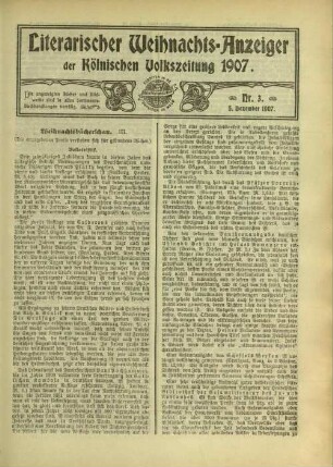 Literarischer Weihnachts-Anzeiger der Kölnischen Volkszeitung. 1904-1913