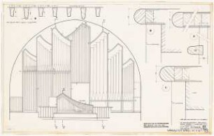 Johannesstift Berlin-Spandau Stiftskirche. Neue Orgel: Orgel Ansicht 1:20