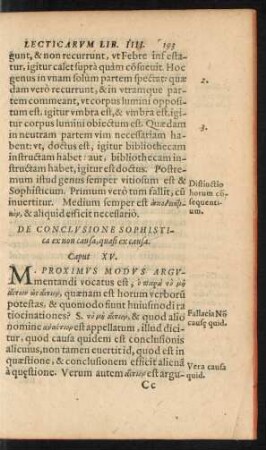De Conclusione Sophistica ... Caput XV.