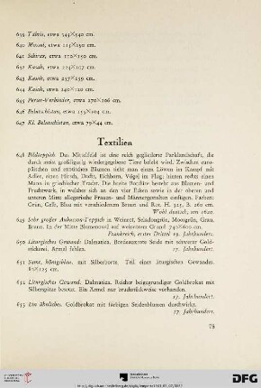 Textilien (Nr. 648-662)