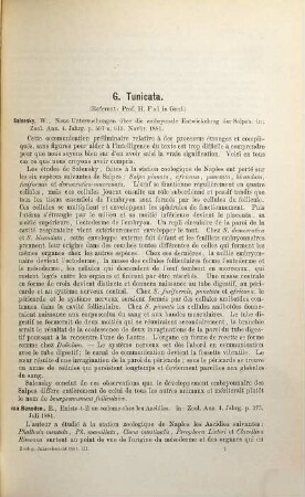 Zoologischer Jahresbericht. 1881 (1882), Abth. 3