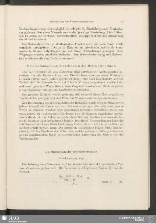 Die Auswertung der Versuchsergebnisse