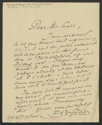 Brief an Natalie Curtis : 17.02.1915