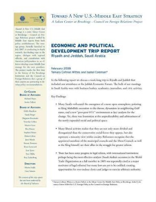 Economic and political development report : Riyadh and Jeddah, Saudi Arabia