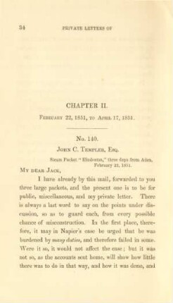 Chapter II. February 22, 1851 , to April 17, 1851