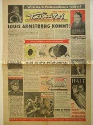 Sonderdruck der West-Berliner Satirezeitung "Tarantel" zur illegalen Verbreitung in der DDR