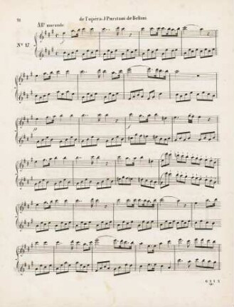 No. 17 de l'opéra: J Puritani de Bellini