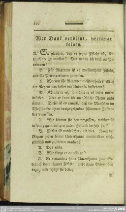 Wer Dank verdient, verlangt keinen