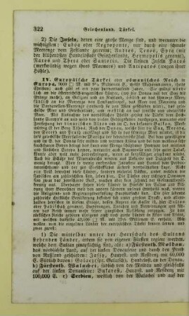 IV. Europäische Türkei oder osmanisches Reich
