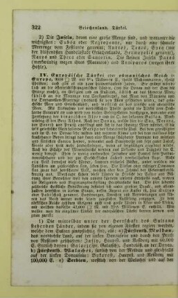 IV. Europäische Türkei oder osmanisches Reich