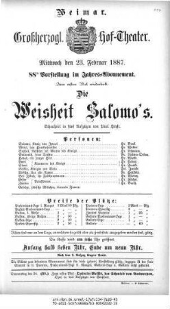 Die Weisheit Salomo's