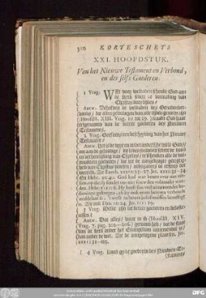 XXI. Hoofdstuk. Van het Nieuwe Testament en Verbond, en des selfs Goerderen.