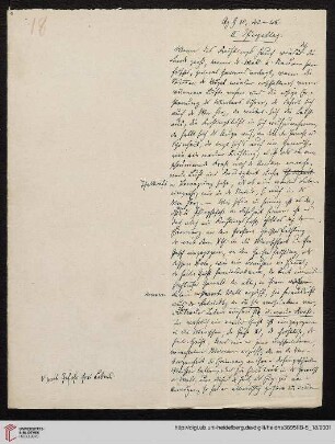 Heid. Hs. 3895 II B - 5,18: Nachlass Heinrich Bassermann, Sonn- und Feiertagspredigten: Predigt zu Apg 10, 42-48 (Die Kennzeichen des heiligen Geistes)