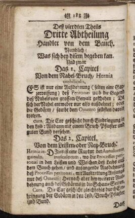 Deß vierdten Theils Dritte Abtheilung handlet von dem Bauch.