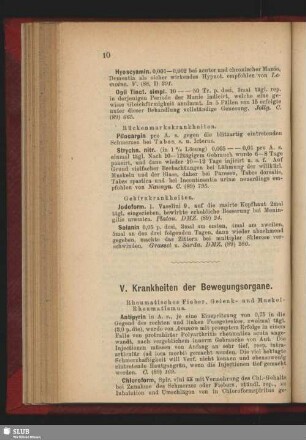 V. Krankheiten der Bewegungsorgane