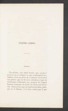 Sixième cahier. Newton.