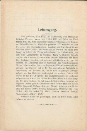 Lebensgang.