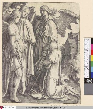 [Abraham, vor den drei Engeln kniend; Abraham and the Three Angels; Gen. 18, 1-19]
