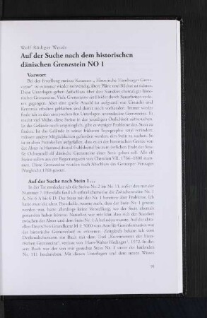 Auf der Suche nach dem historischen dänischen Grenzstein NO 1