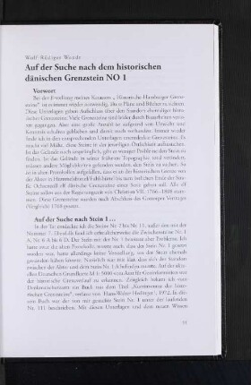 Auf der Suche nach dem historischen dänischen Grenzstein NO 1