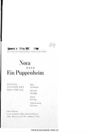 Nora oder Ein Puppenheim